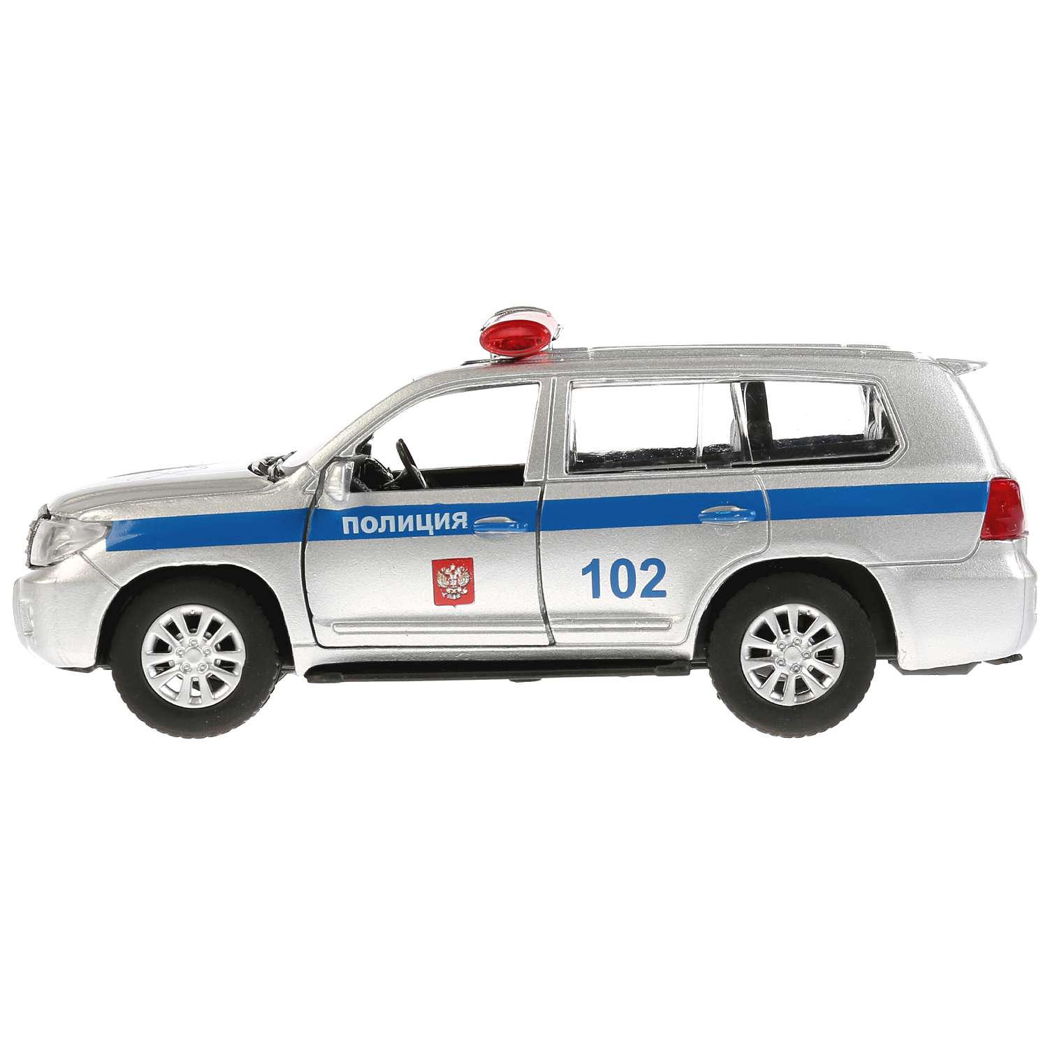 Машина Технопарк Toyota Land Cruiser Полиция инерционная 262768 262768 - фото 6