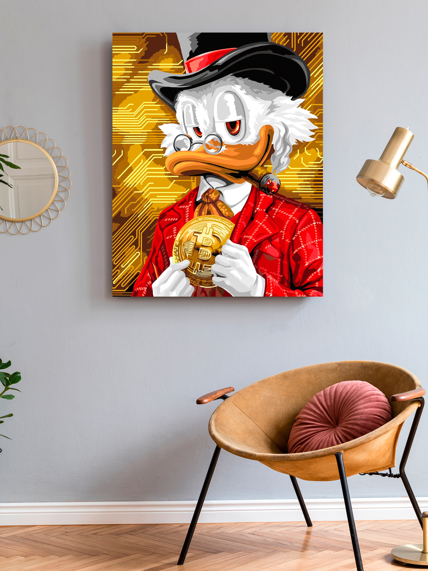 Картина по номерам Art on Canvas Скрудж МакДак на подрамнике 40*50 - фото 3