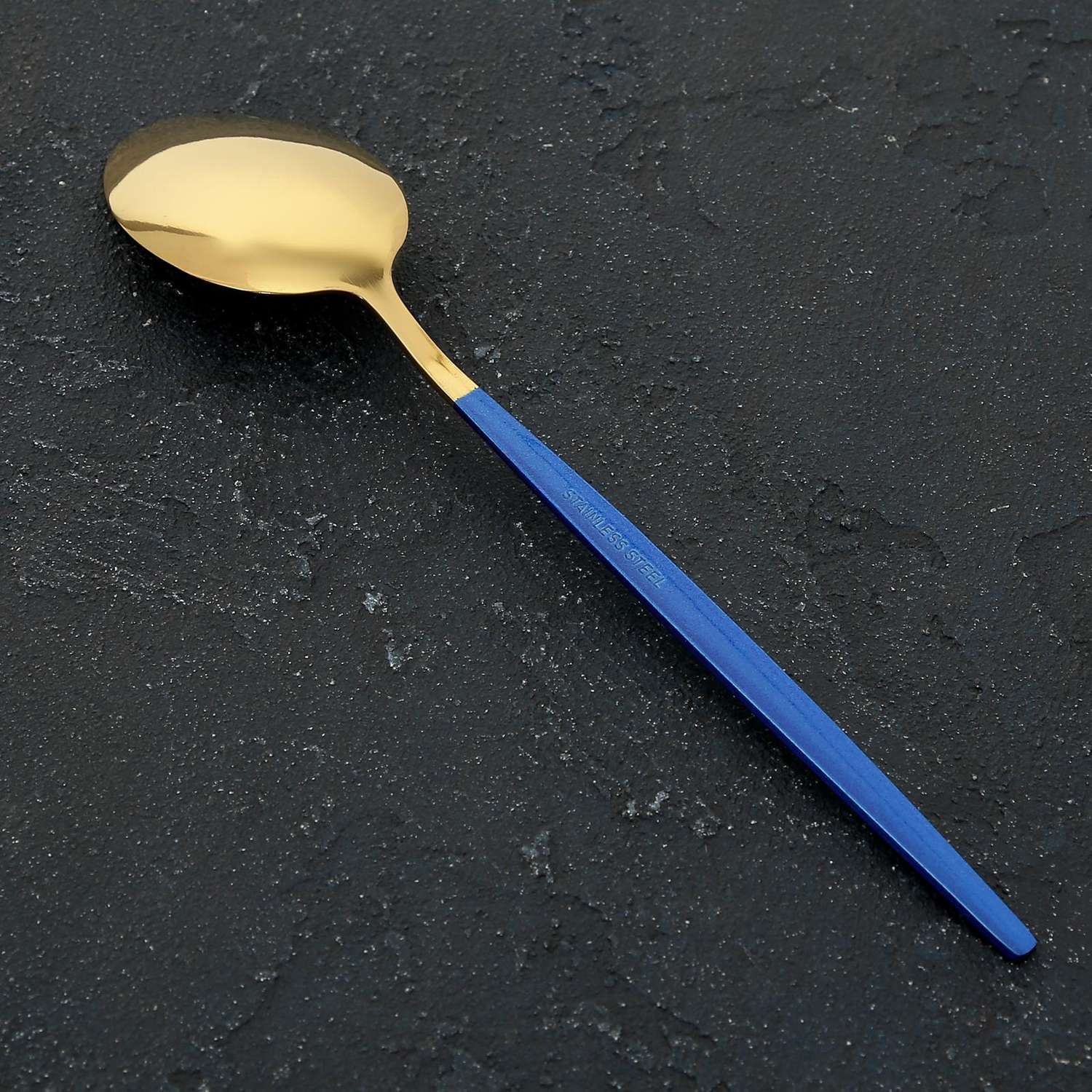Ложка MAGISTRO Блинк цвет золото синяя ручка на подвесе - фото 2