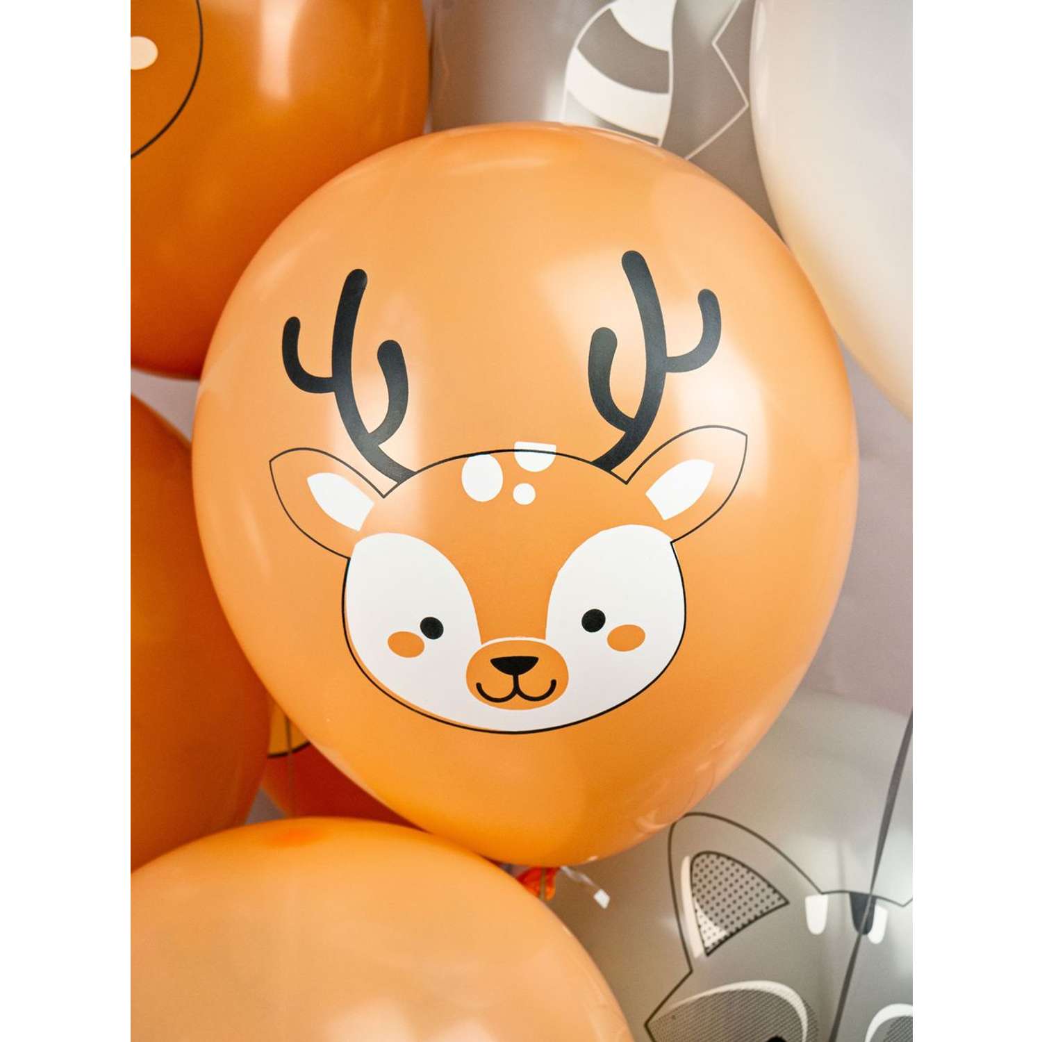 Воздушные шары для девочки МИКРОС. Территория праздника «Лесные друзья» набор 10 штук - фото 5