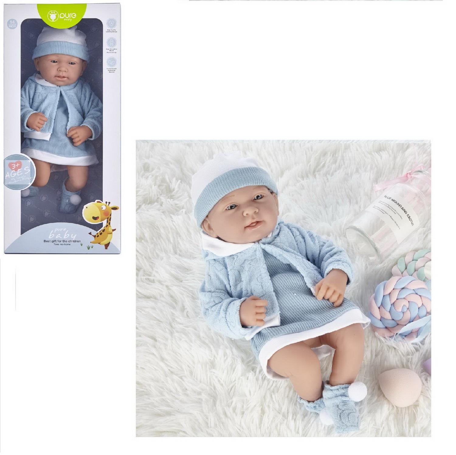 Кукла-пупс Junfa Pure Baby 35 см в кофточке и платье WJ-B9968 - фото 2