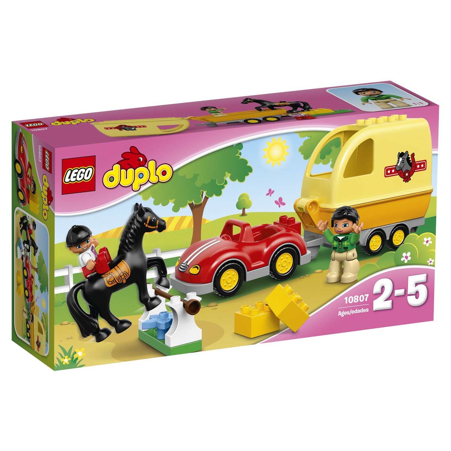 Конструктор LEGO DUPLO Town Трейлер для лошадок (10807) купить по цене 839  ₽ в интернет-магазине Детский мир