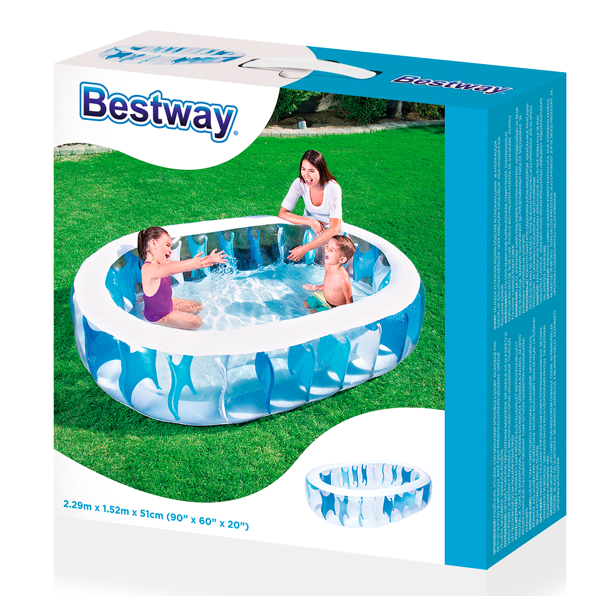 Бассейн надувной BESTWAY 229х152х51см 54066 - фото 14