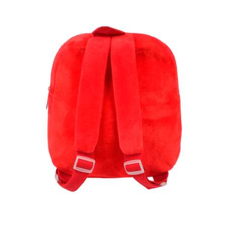 Рюкзак с игрушкой Little Mania красный Мишка бордовый