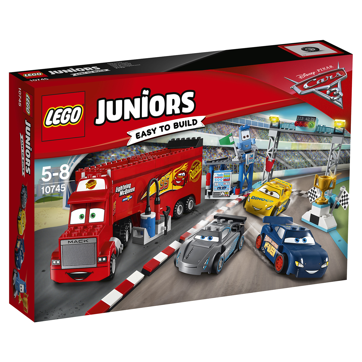 Конструктор LEGO Juniors Финальная гонка «Флорида 500» (10745) купить по  цене 3799 ₽ в интернет-магазине Детский мир