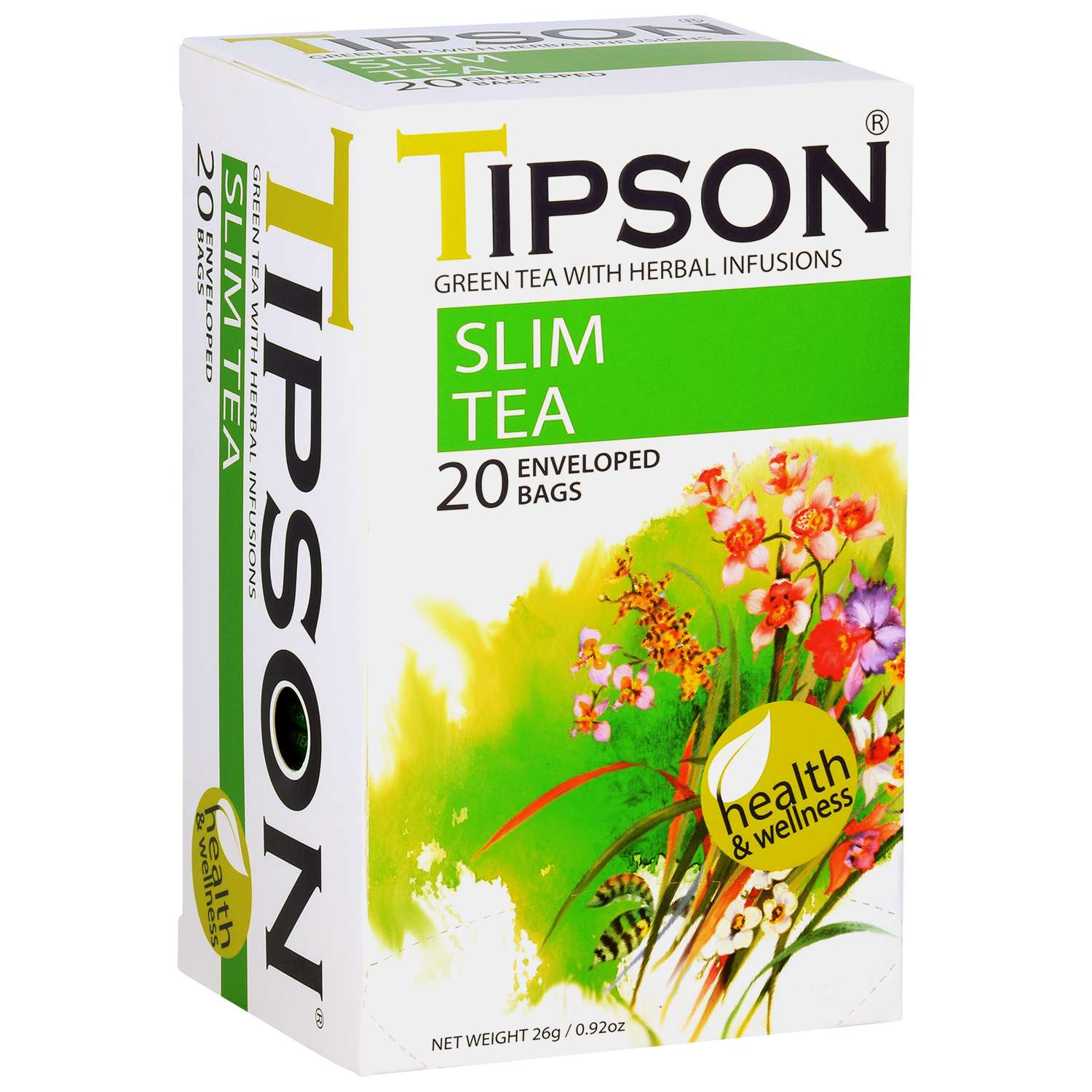 Чай зеленый Tipson На здоровье Slim tea 25 саше - фото 1