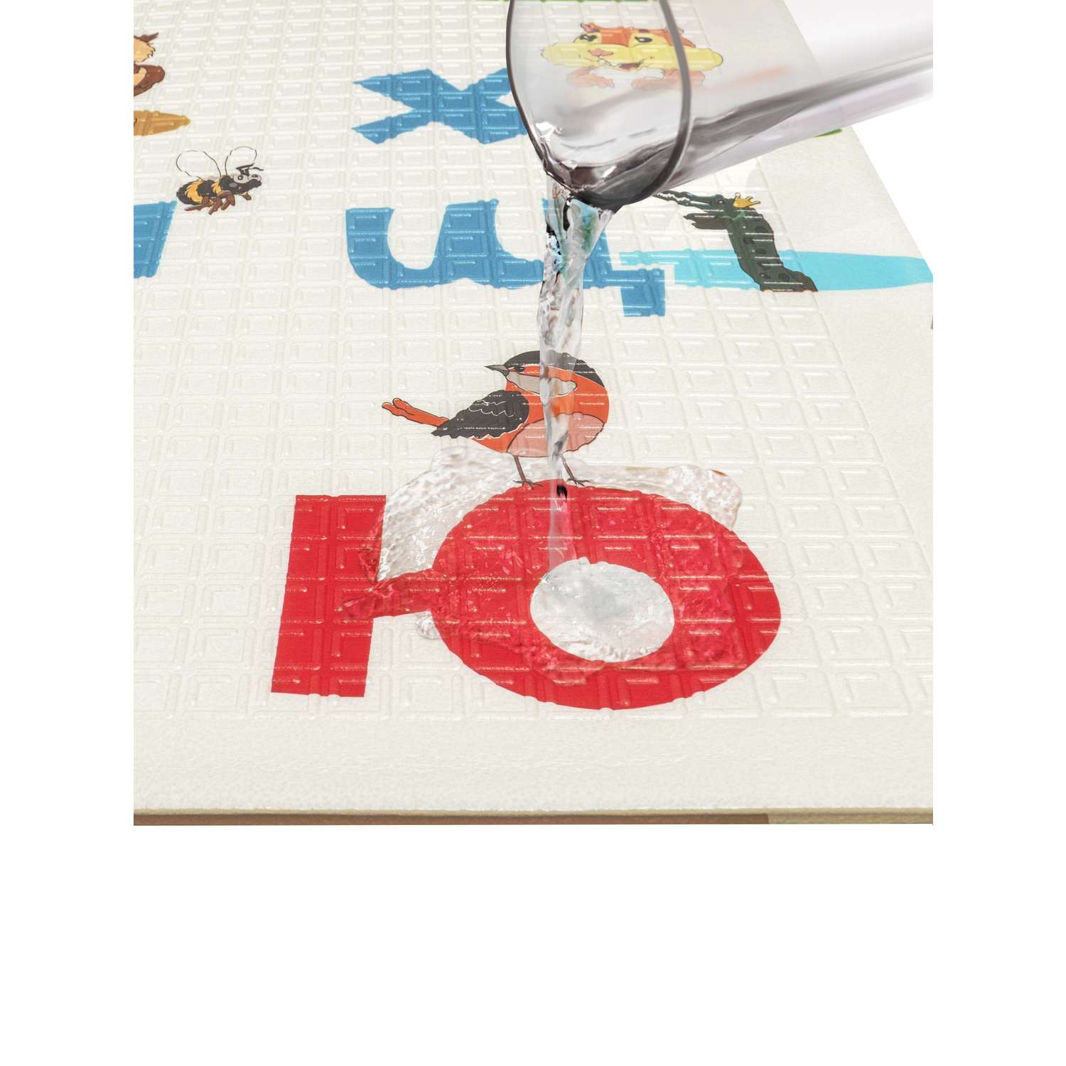 Детский коврик WellMat для ползания 150x200 Premium Русский алфавит/Городок складной развивающий - фото 15