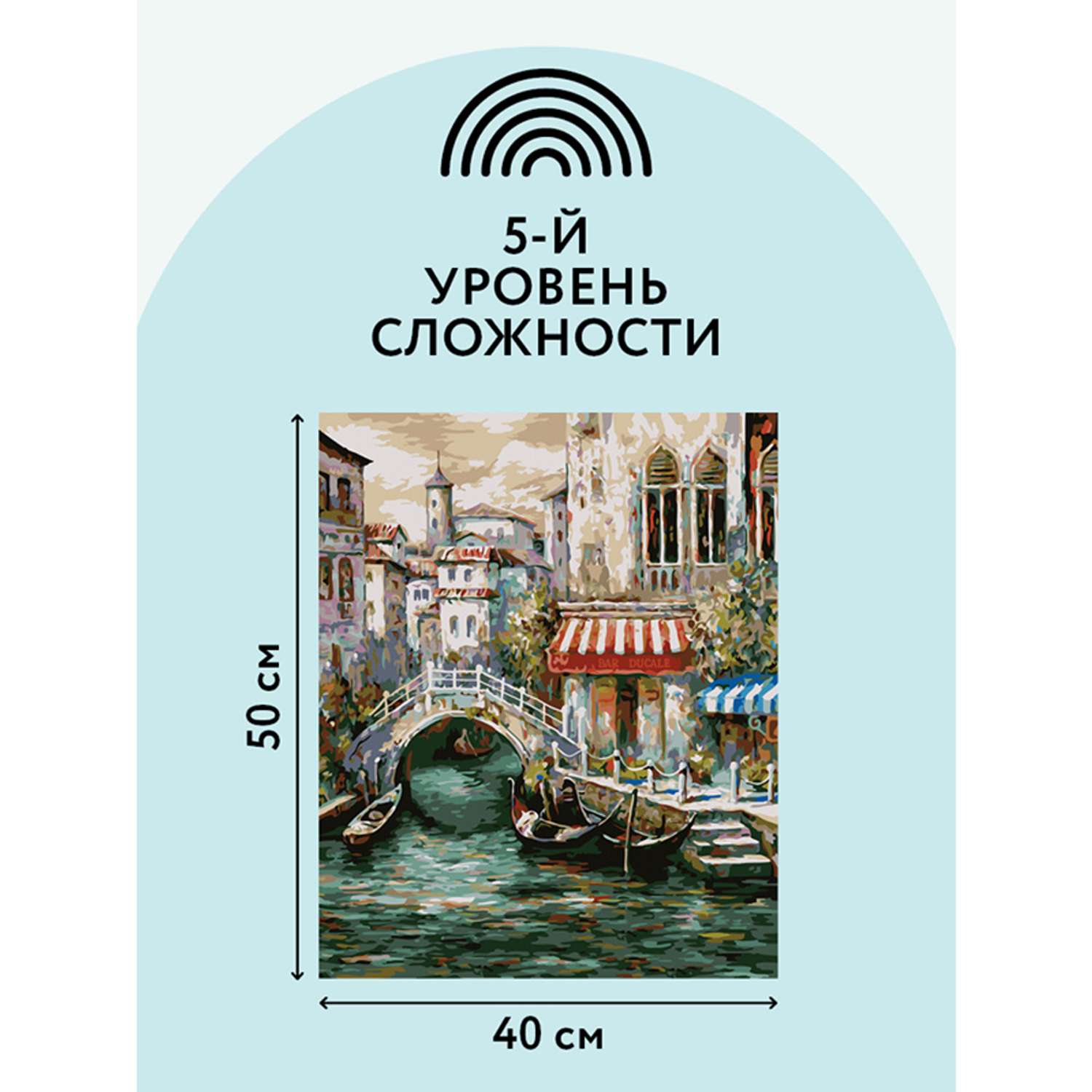 Картина по номерам на холсте ТРИ СОВЫ Венецианский канал - фото 3