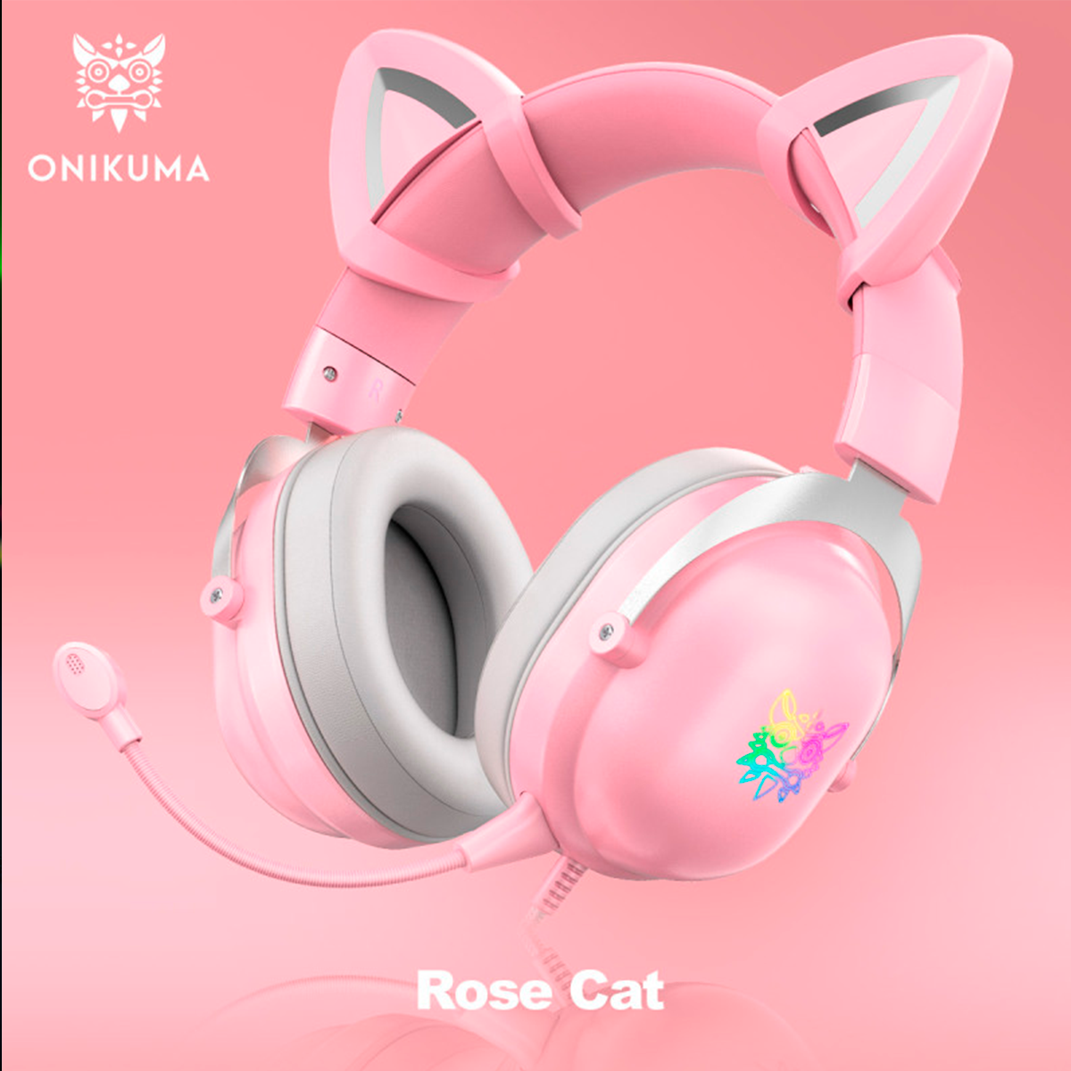 Игровые наушники Onikuma X11 Rose Cat купить по цене 3110 ₽ в  интернет-магазине Детский мир