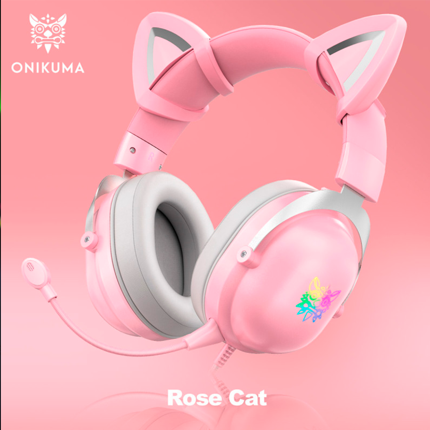 Игровые наушники Onikuma X11 Rose Cat - фото 1