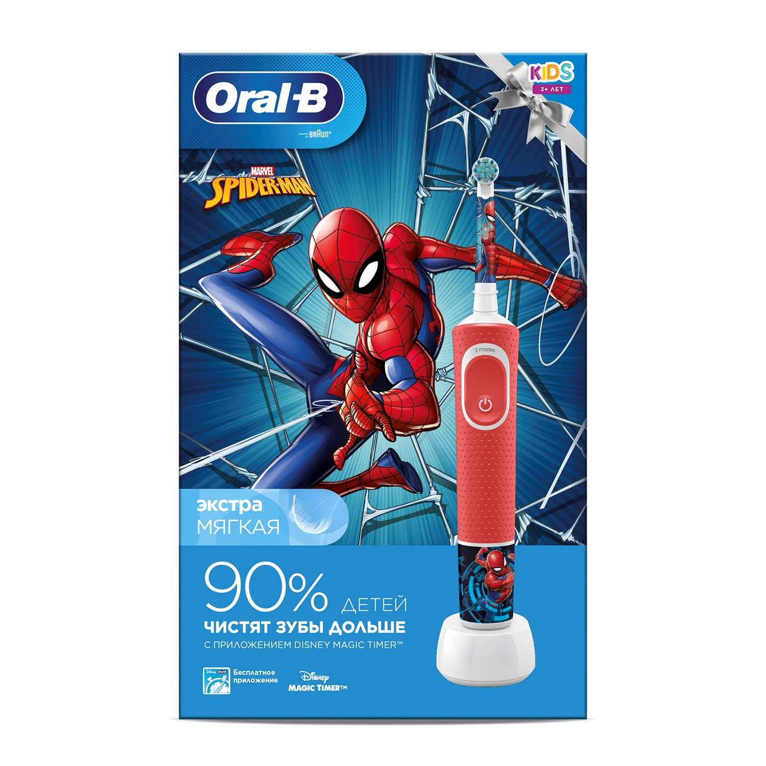 Зубная щетка Oral-B Kids Человек Паук электрическая с 3лет 81767983 - фото 1