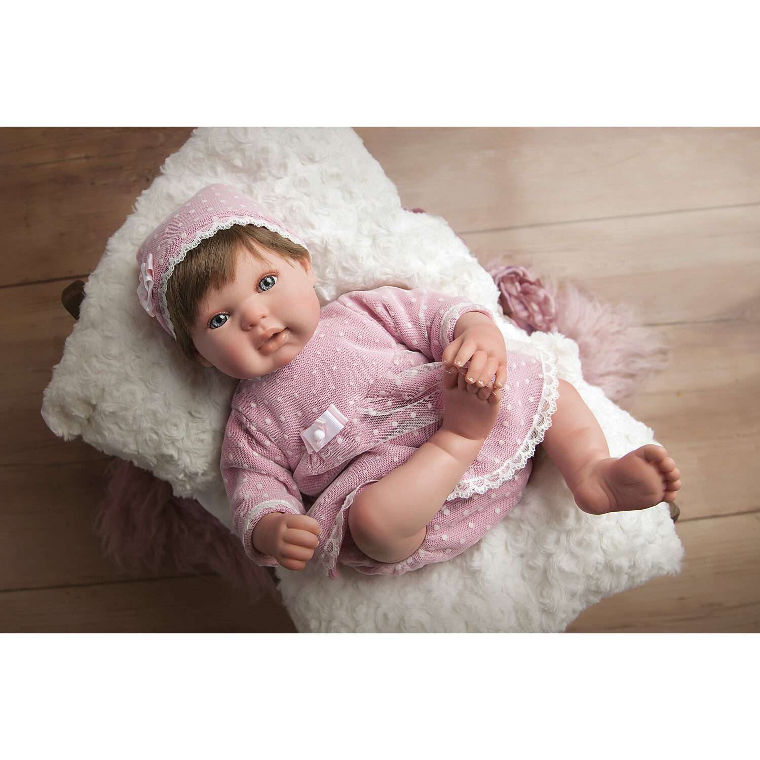 Кукла Arias ReBorns Carolina новорождённый пупс 45см Т17439 - фото 2