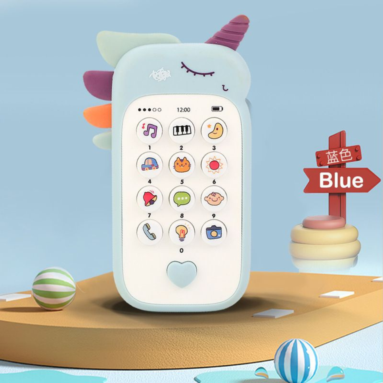 Развивающая игрушка MagicStyle детский музыкальный телефон для малышей игрушка единорог прорезыватель для зубов детский - фото 5