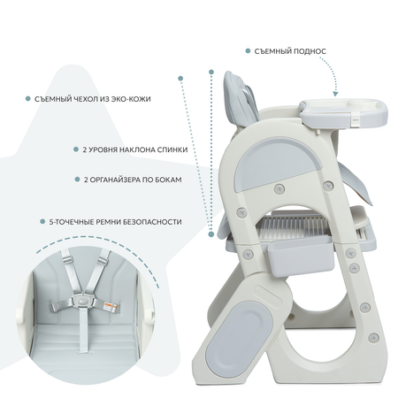 Стульчик для кормления Babyton Grow n Play LZ-DC001