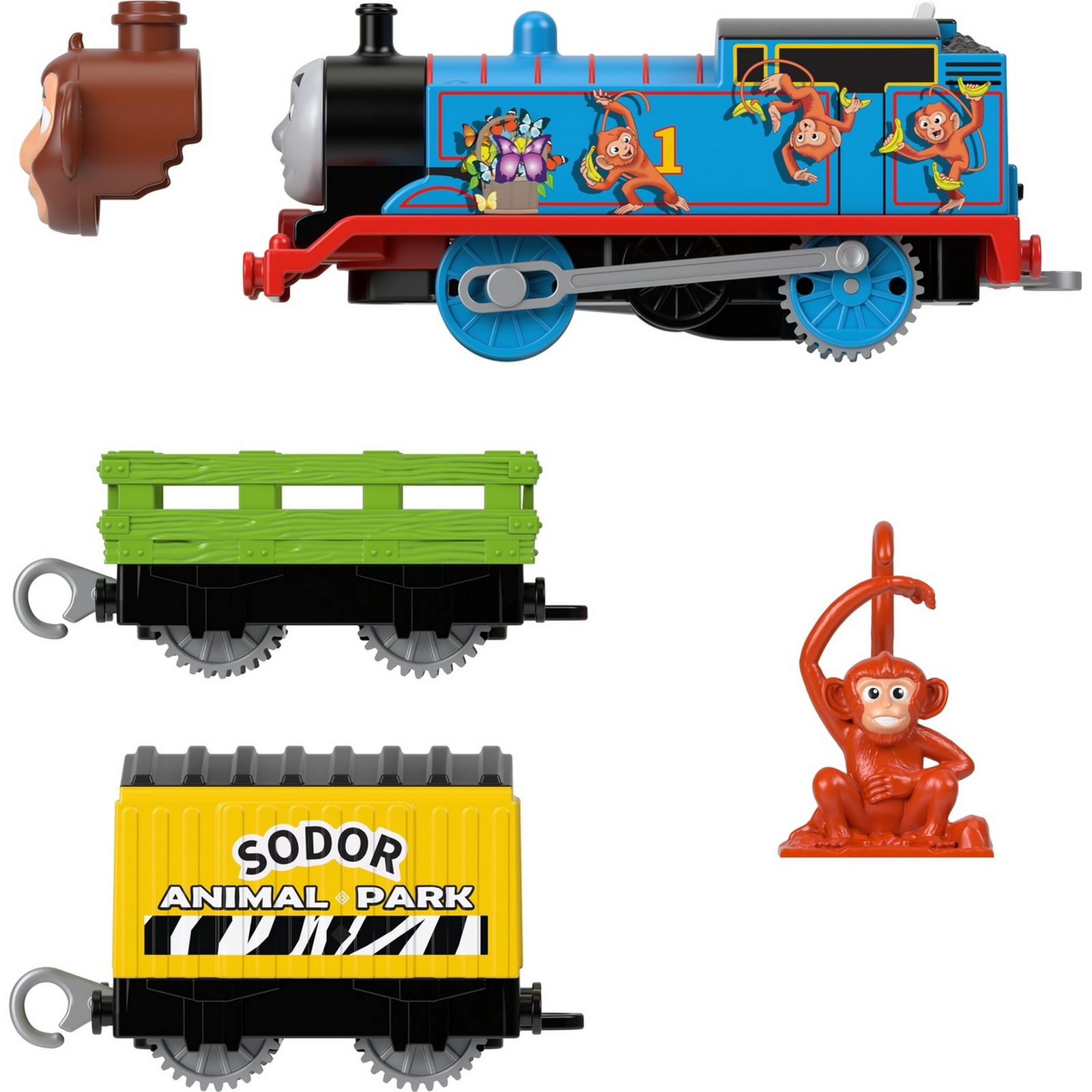 Паровозик Thomas & Friends Железная дорога Герои мультфильмов Томас-обезьянка GLK70 GLK69 - фото 7