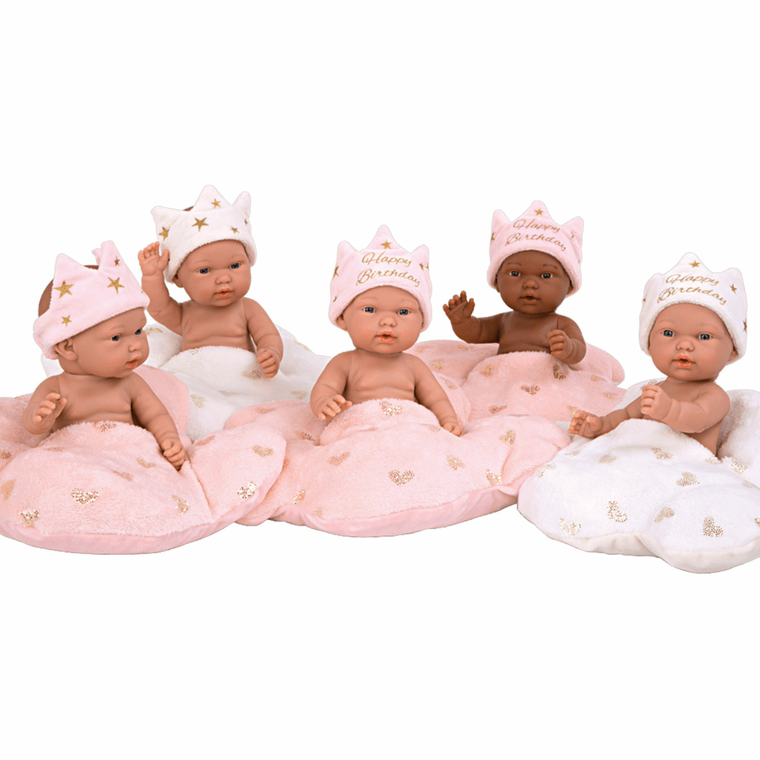 Кукла пупс Arias elegance Pillines темнокожая розовая корона Happy Birthday 26 см Т24459-2 - фото 2