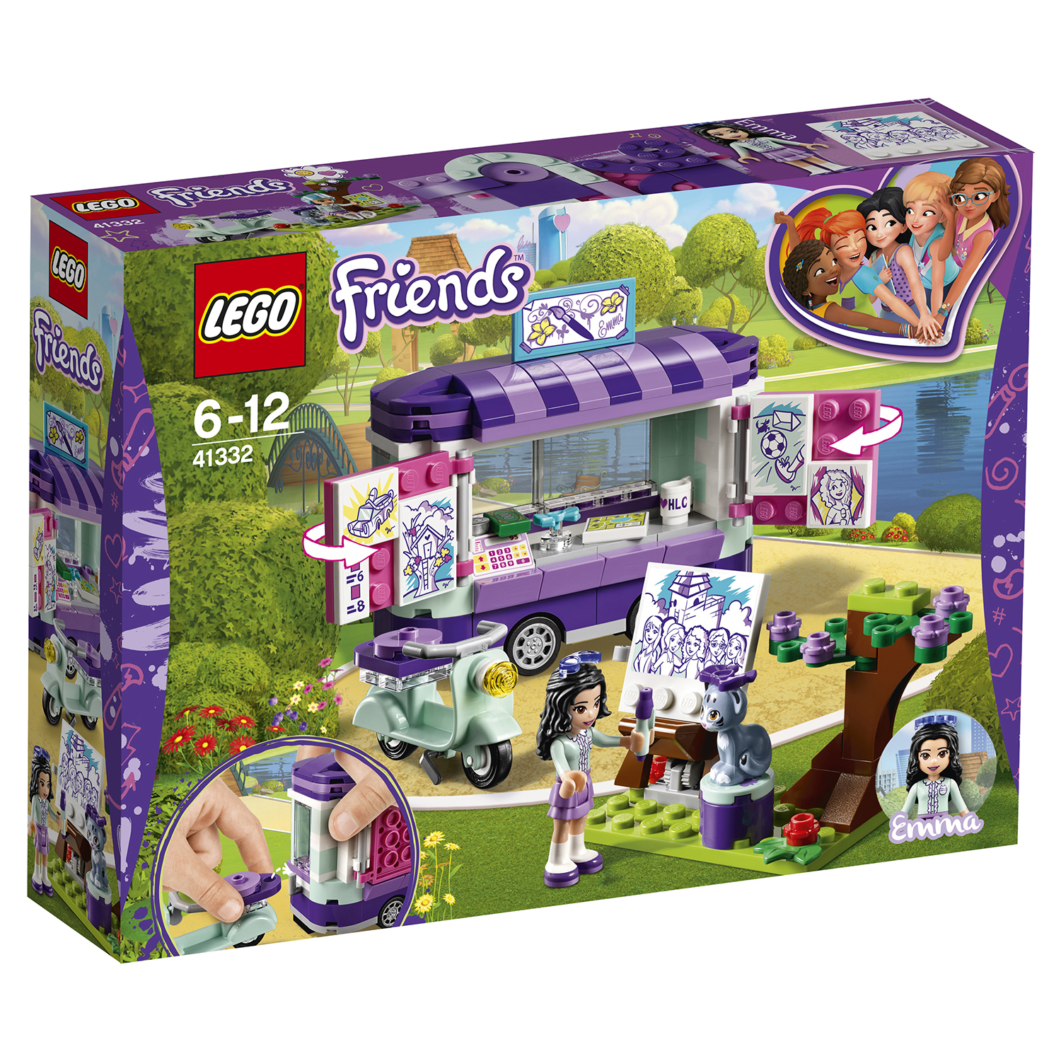 Конструктор LEGO Передвижная творческая мастерская Эммы LEGO Friends 41332  купить по цене 999 ₽ в интернет-магазине Детский мир