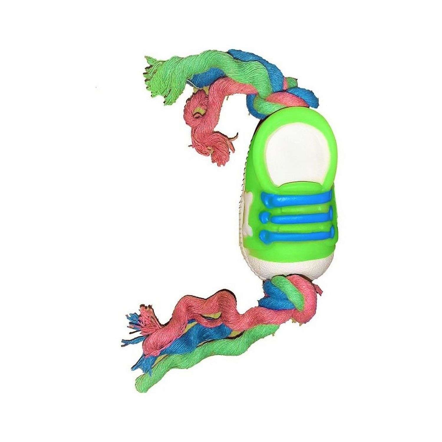 Игрушка для животных Uniglodis Ботинок и Веревка зеленый - фото 1