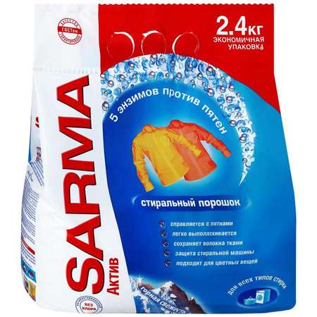 Стиральный порошок Sarma Актив Горная свежесть автомат 2.4кг