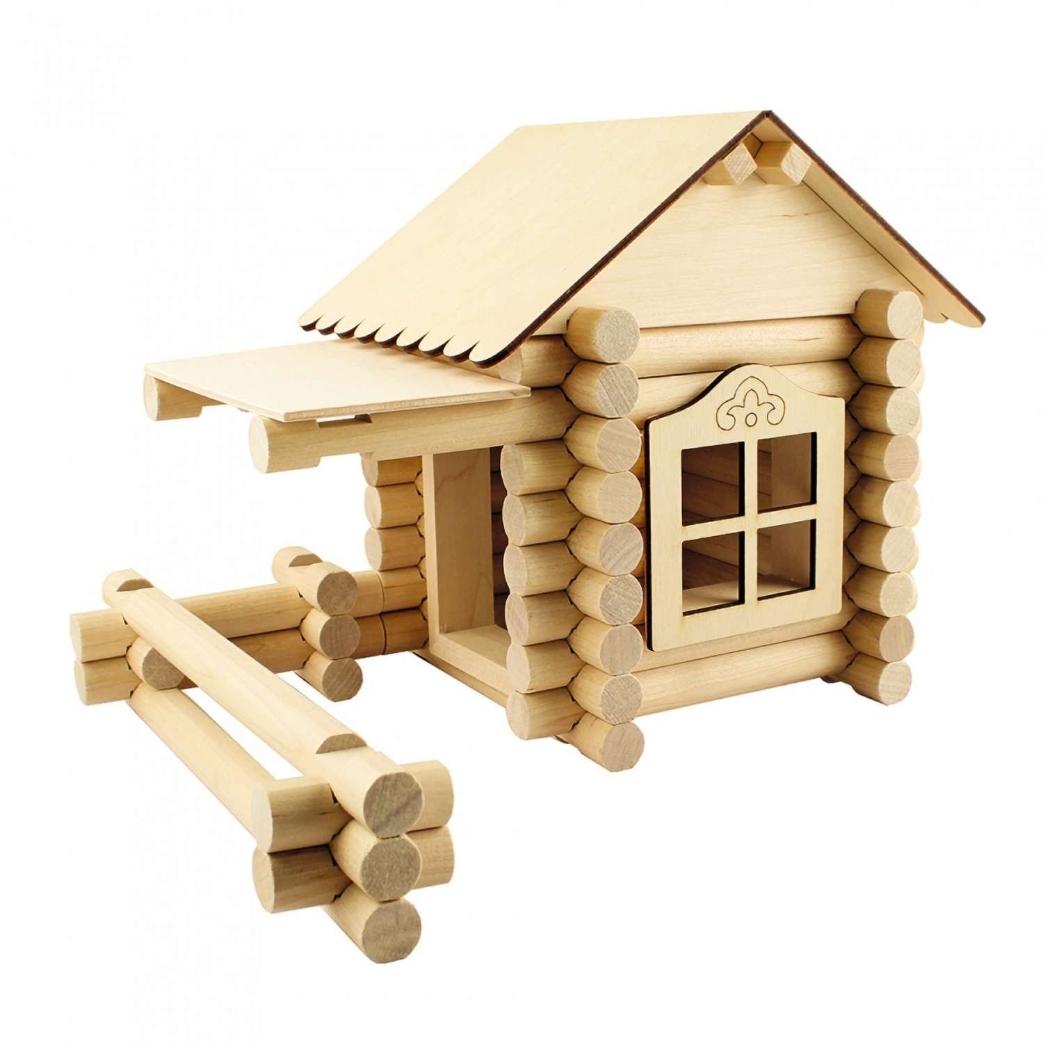 Конструктор деревянный ПЕЛСИ – PELSI Собери дом из бревнышек №1 - фото 1