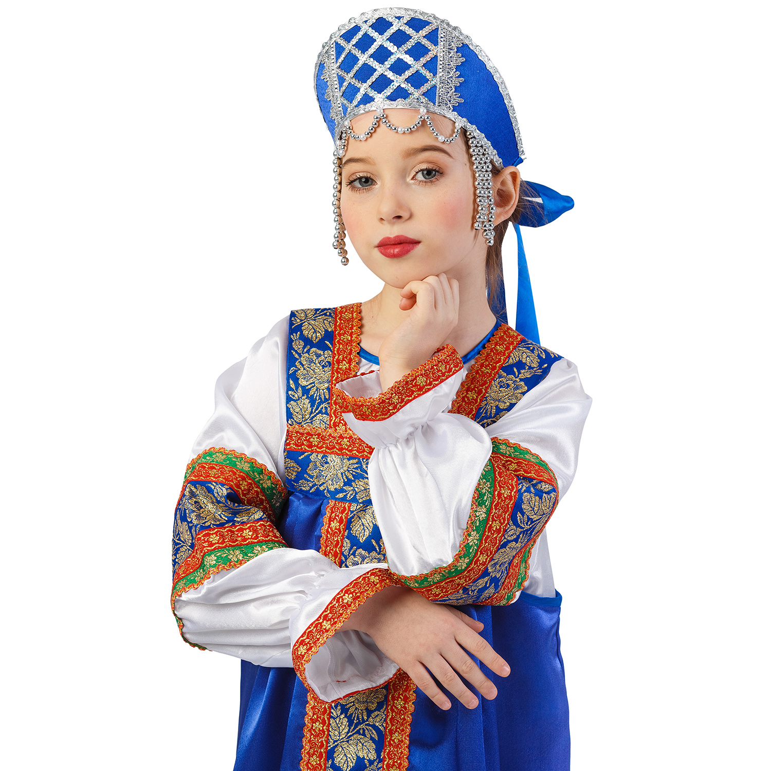 Русский народный костюм Gala-Вальс GW33000071/синий - фото 2