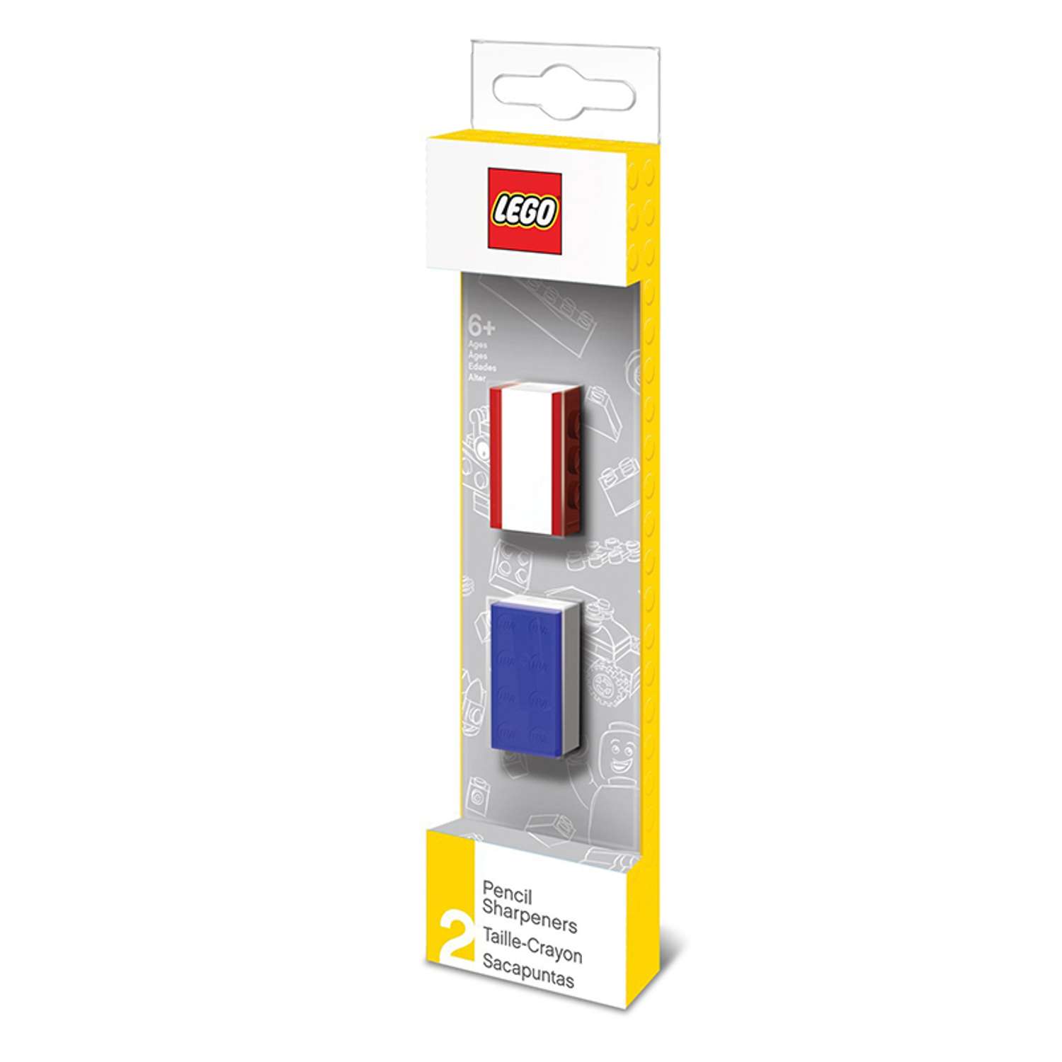 Набор точилок LEGO 2шт цвет синий красный - фото 4
