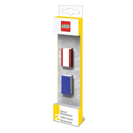 Набор точилок LEGO 2шт цвет синий красный