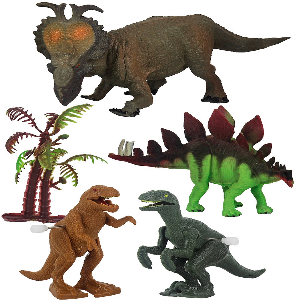 Набор фигурок Mioshi Тираннозавр стегозавр трицератопс и аллозавр - фото 2
