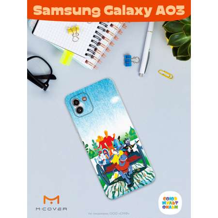 Силиконовый чехол Mcover для смартфона Samsung Galaxy A03 Союзмультфильм Нам любые дороги дороги