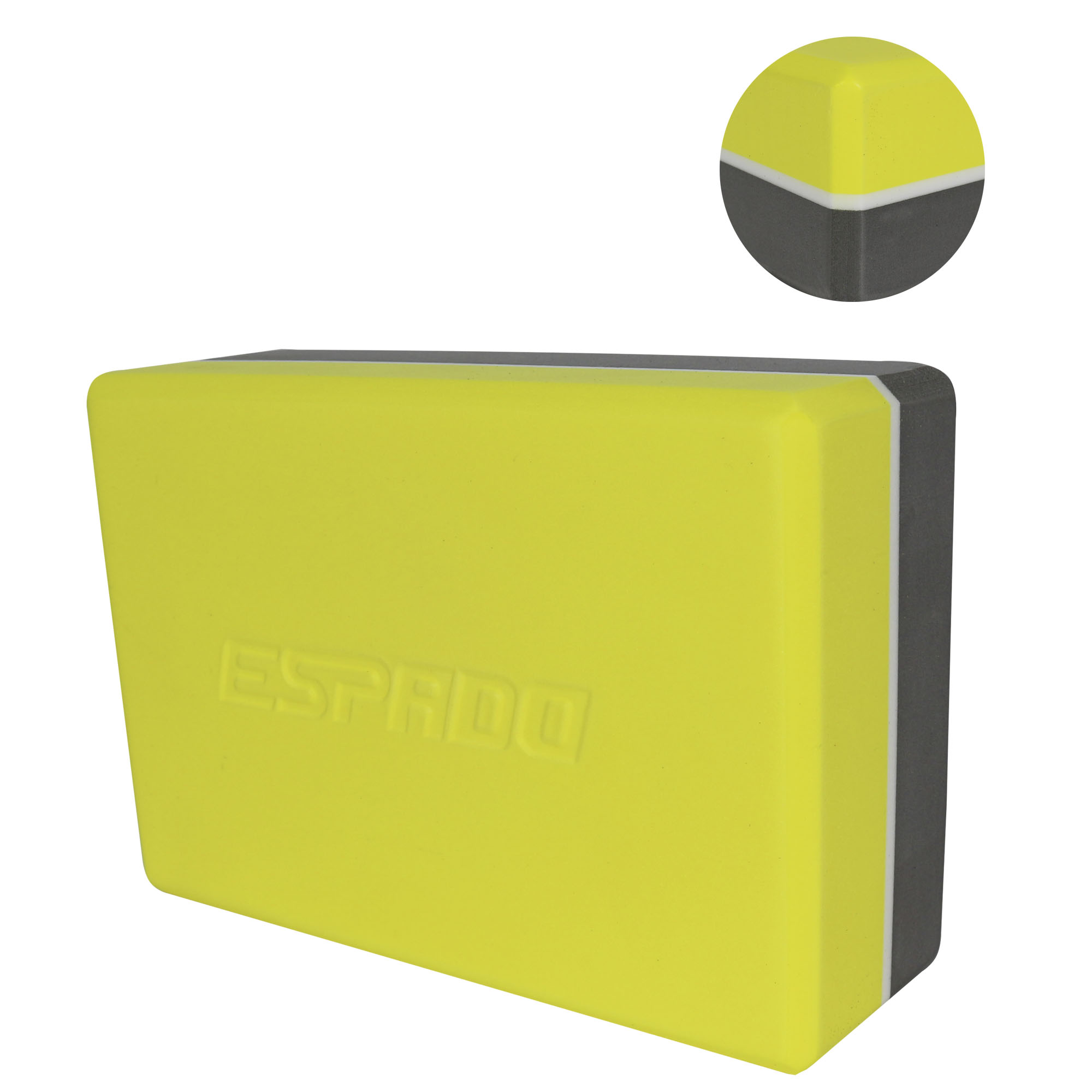 Блок для йоги Espado серо-желтый ES2722 - фото 2