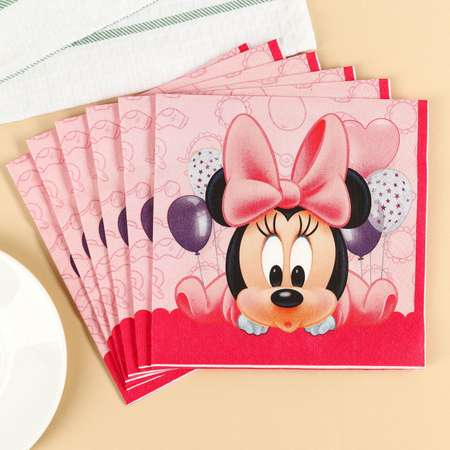 Салфетки бумажные Disney Минни Маус 33х33 см 20 шт. 3-х слойные