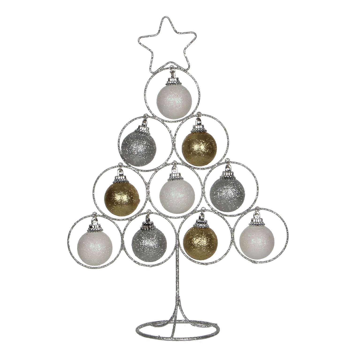 Украшение Christmas House Дерево с шарами Серебряное - фото 1