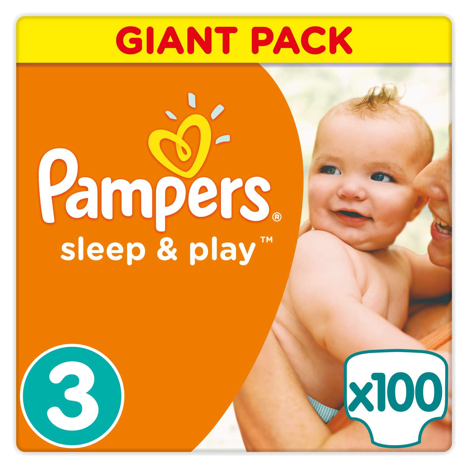 Подгузники Pampers Sleep and Play Джайнт 3 5-9кг 100шт - фото 1