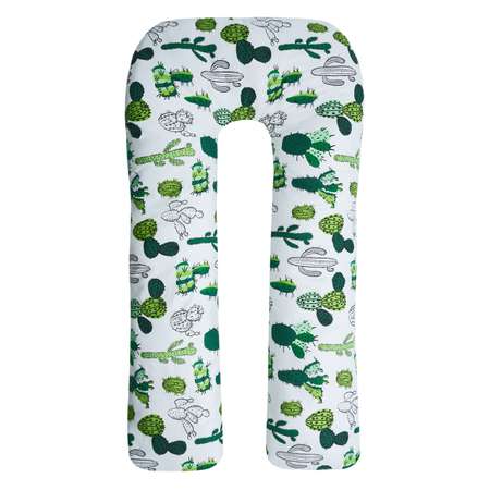 Наволочка к подушке для беременных Amarobaby Кактусы U-образная Зеленый
