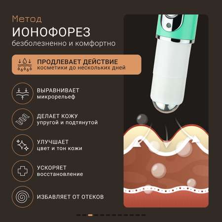 Массажер для лица Gezatone роликовый с вибрацией и ионофорезом m809