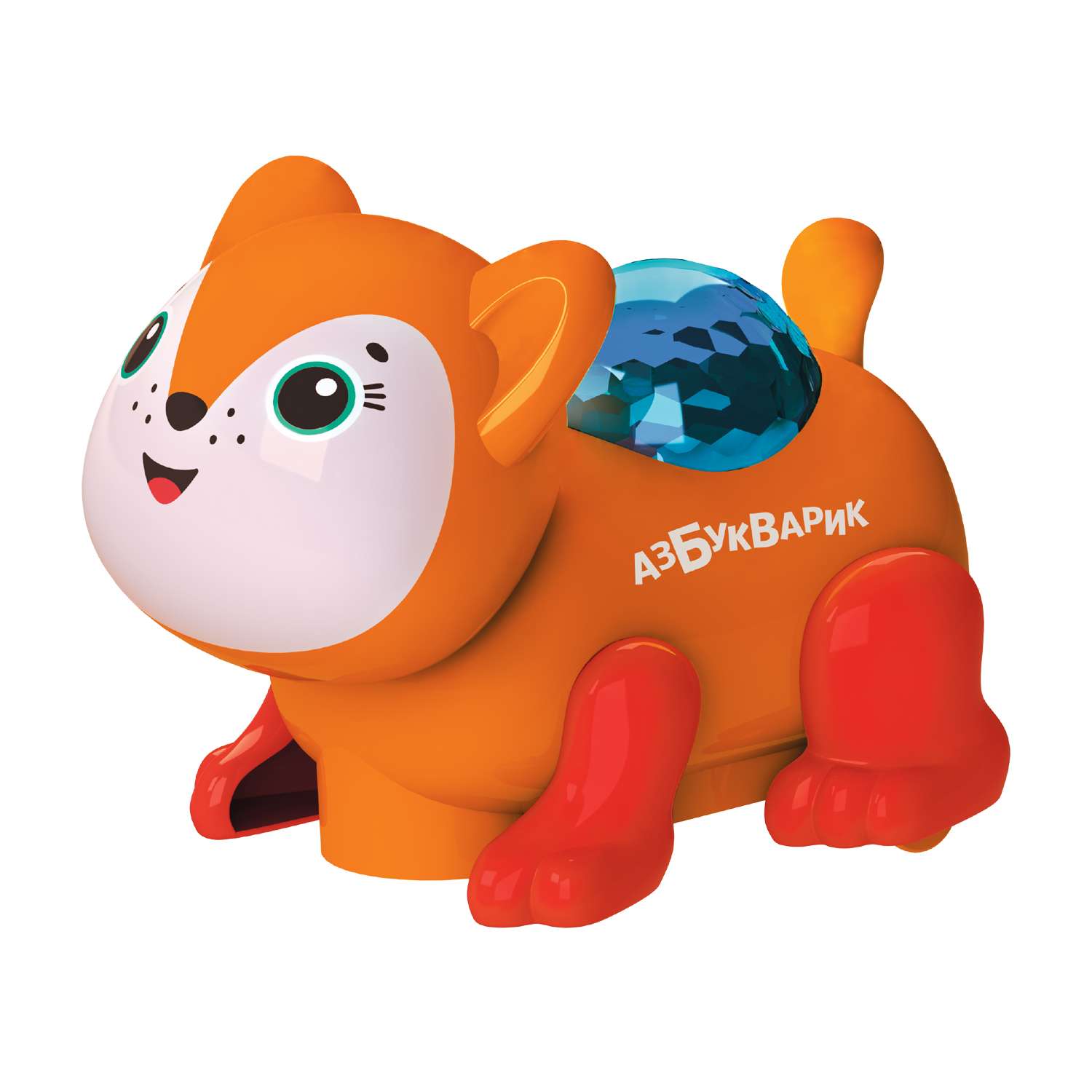 Игрушка Азбукварик Диско-зверята Лисичка Светло-оранжевый 2606А - фото 1
