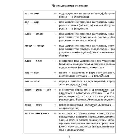 Книга ИД Литера Все правила русского языка в тренировочных упражнениях с 8 по 9 классы.