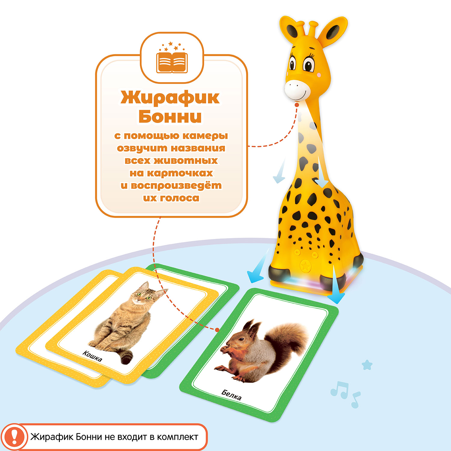 Набор развивающих карточек BertToys Первые животные - фото 4