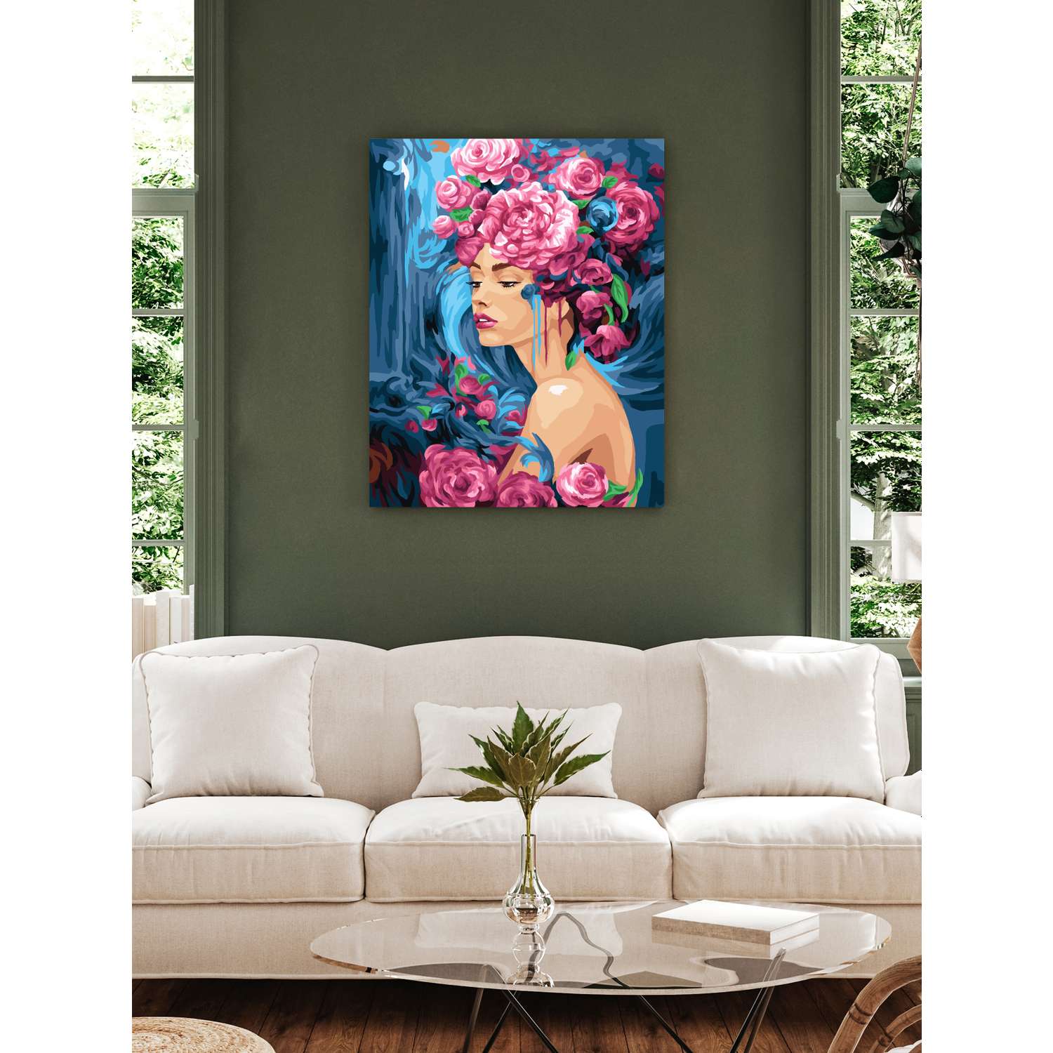 Картина по номерам Art sensation холст на деревянном подрамнике 40х50 см Цветочный стиль - фото 3