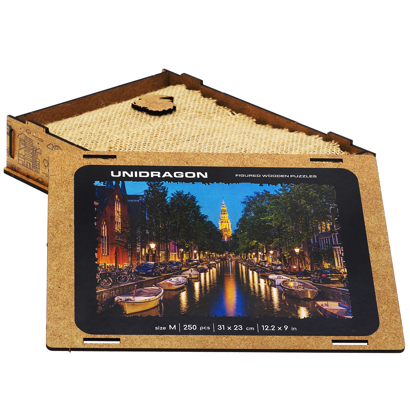 Пазл деревянный UNIDRAGON Вечерний Амстердам 31x23 см 250 деталей - фото 7
