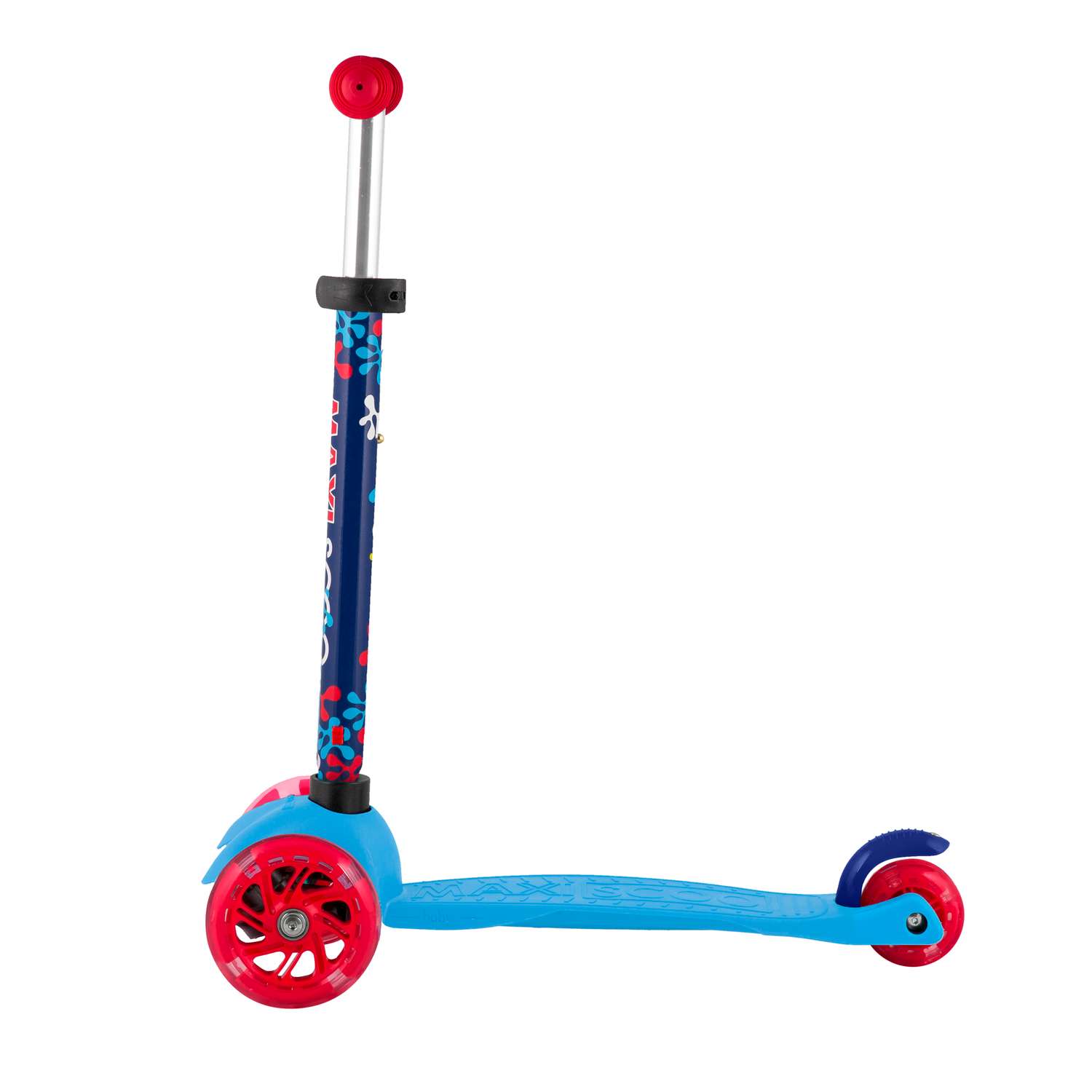 Самокат 3-х колесный Maxiscoo серия Baby со светящимися колесами голубой - фото 2