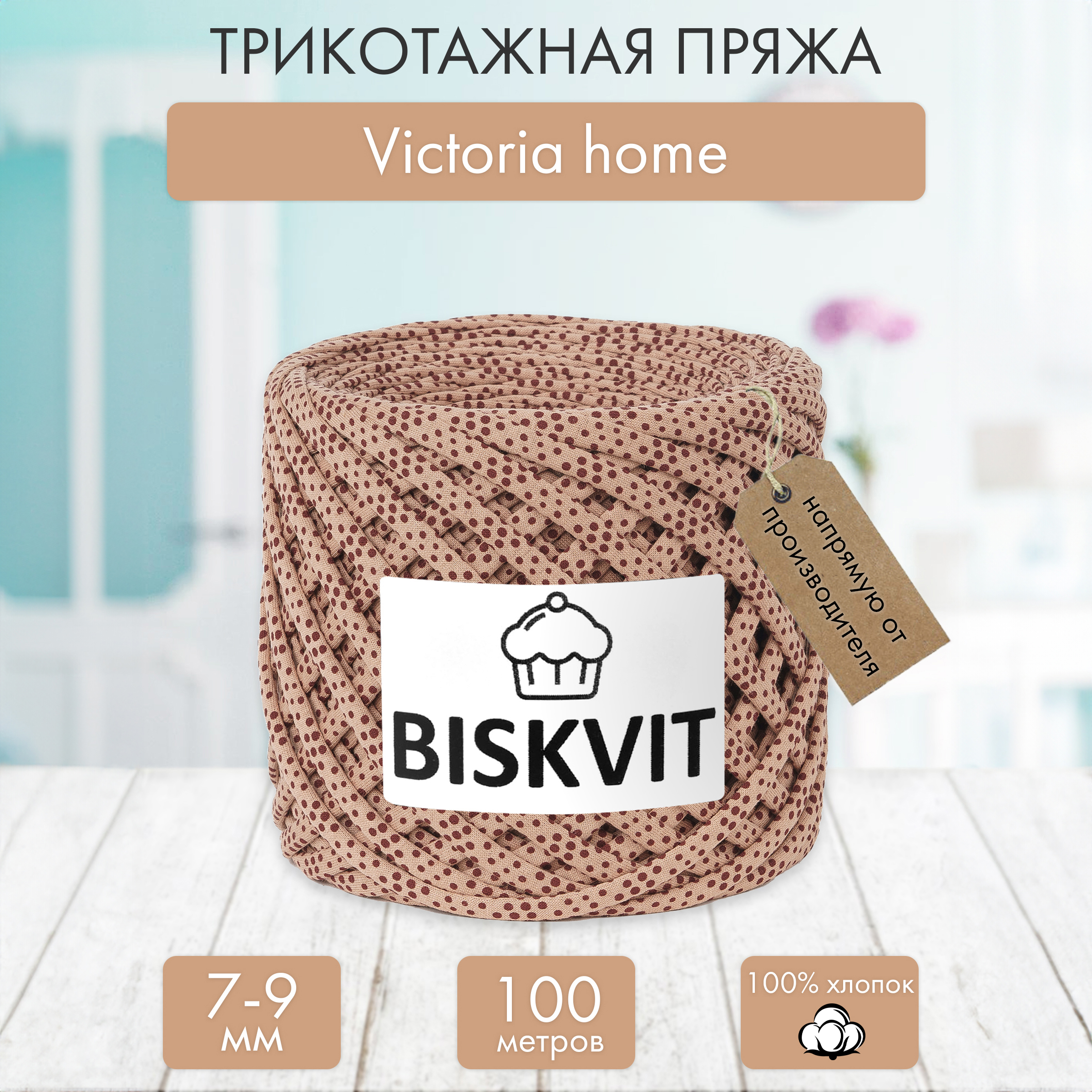 Трикотажная пряжа BISKVIT Victoria home - фото 1