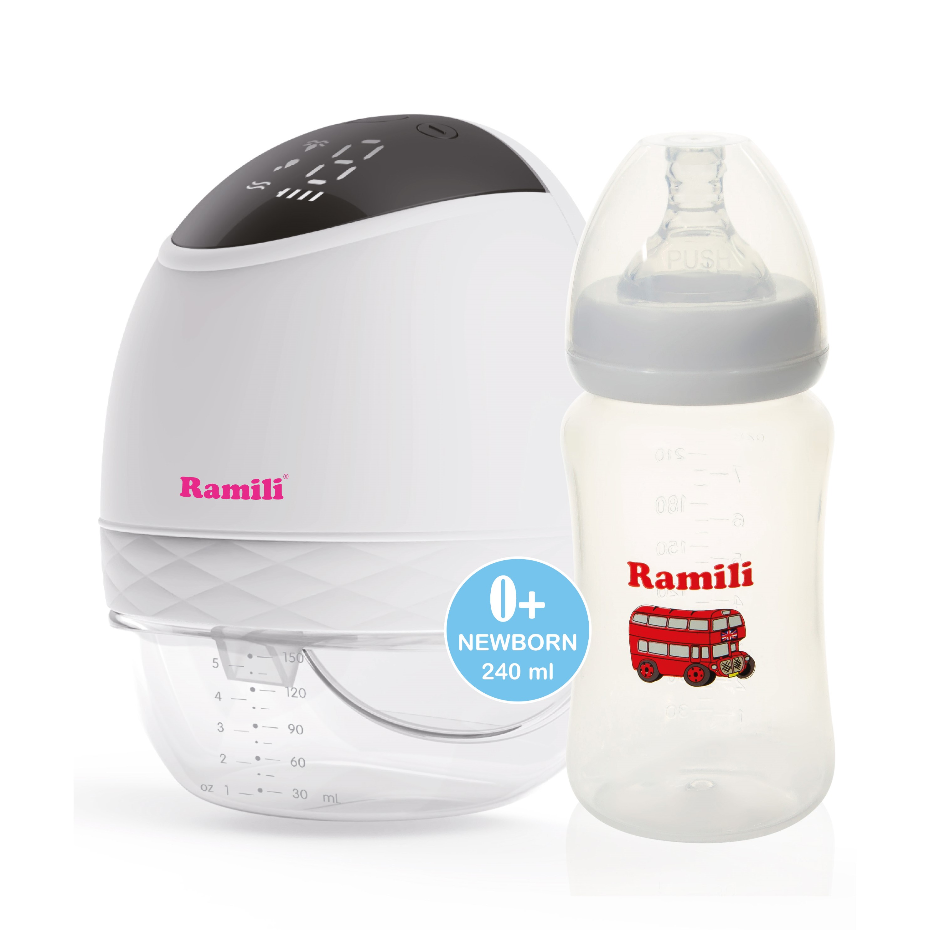 Молокоотсос Ramili Двухфазный электрический SE500 с бутылочкой 240ML - фото 17