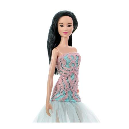 Одежда для кукол VIANA типа Барби 29 см Платье голубой/розовый