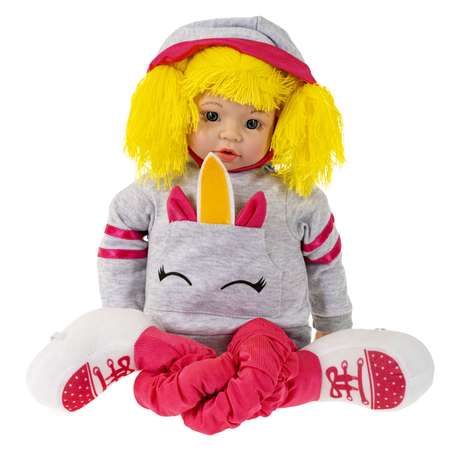 Кукла мягкая ростовая BONDIBON Аэробика с растягивающимися руками и ногами