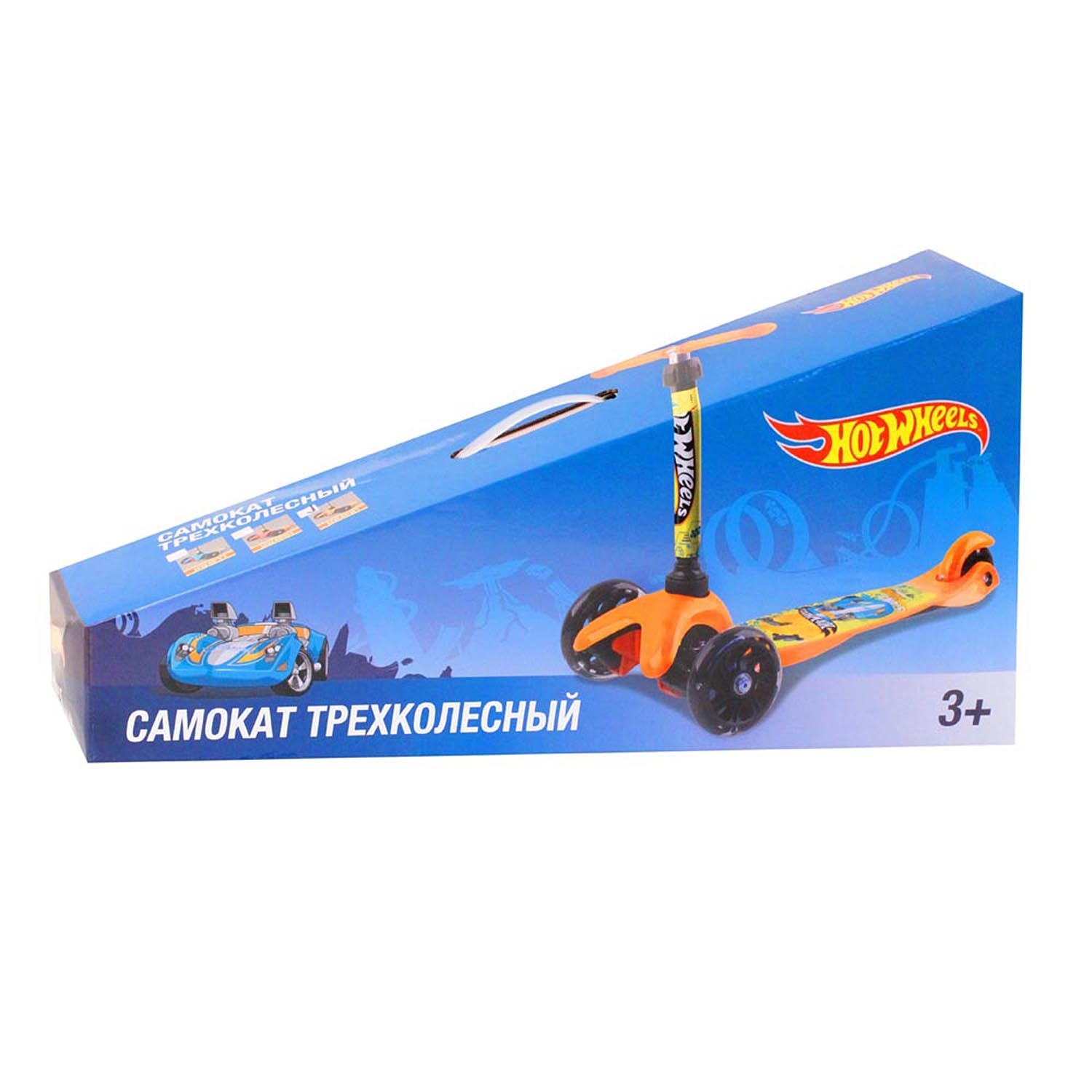 Самокат Hot Wheels 3колесный Красный HW4PR - фото 2