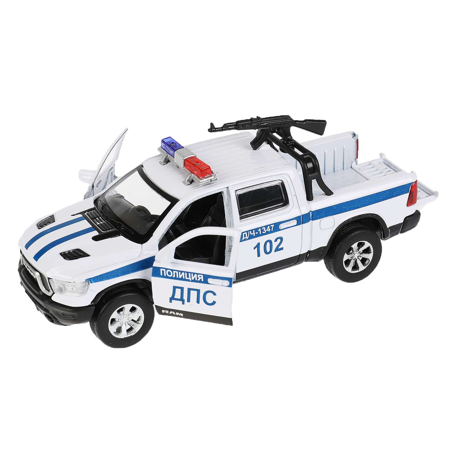 Машина Технопарк Dodge Ram Полиция с пулеметом 326507 326507 - фото 2