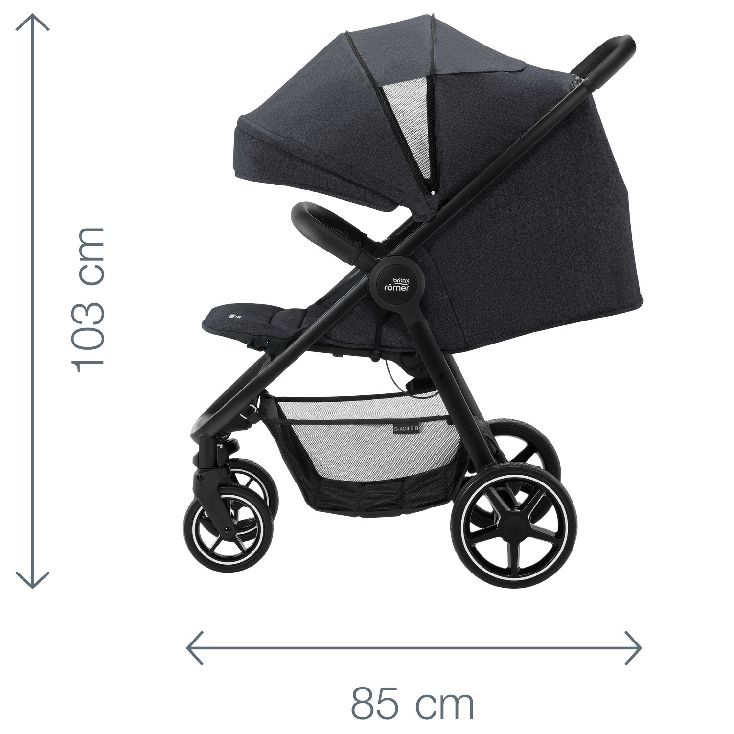 Коляска Britax Roemer B-Agile R Navy Ink-Brown - фото 9