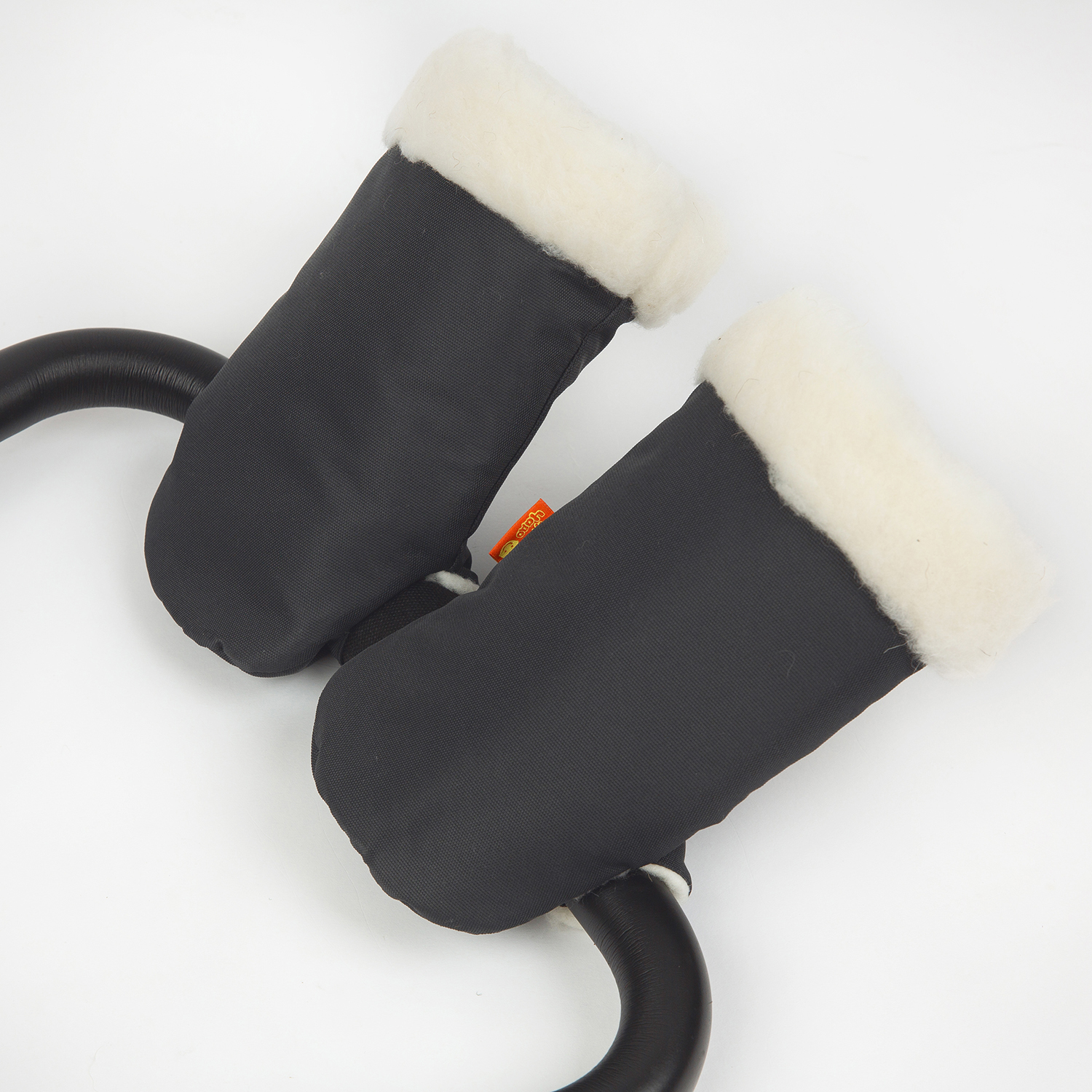 Муфта-рукавички для коляски Чудо-чадо меховая Прайм графит МРМ07-001 - фото 2