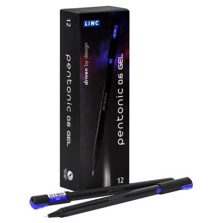 Ручки LINC Набор гелевых PENTONIC синие чернила 12 штук